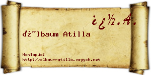 Ölbaum Atilla névjegykártya